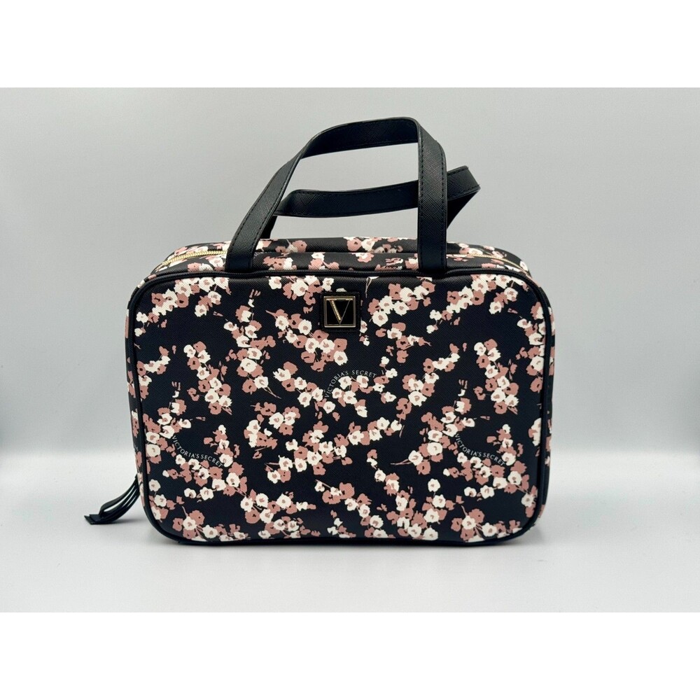 VICTORIA'S SECRET 6 Piece Midnight Rose Travel Make-Up Train Case Backpack NWOT! - Picture 5 of 13